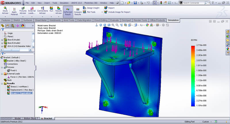 تحلیل المان محدود با Solidworks Simulation