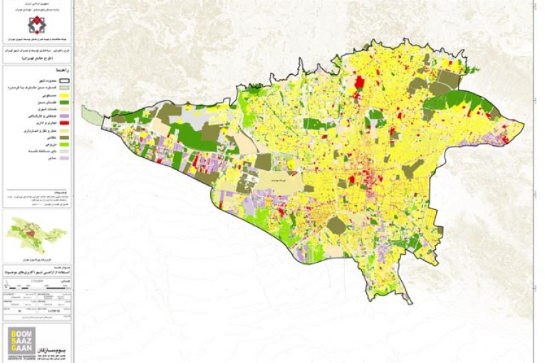 نقشه GIS کاربری اراضی تهران