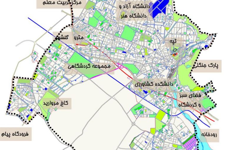مطالعات جامع ضوابط و مکانیابی نشانه های خاص شهر کرج